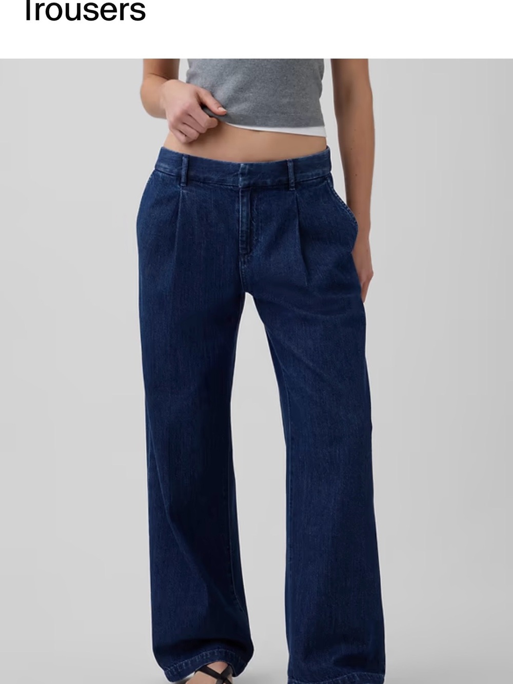 GAP 365 trousers low rise denim pleated jeans 26 petite